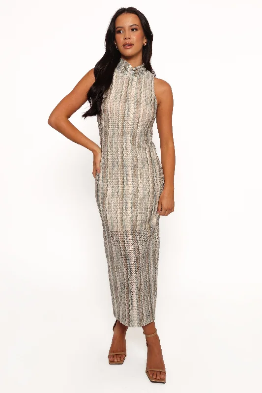 Price Slash Gabie Midi Dress - Olive
