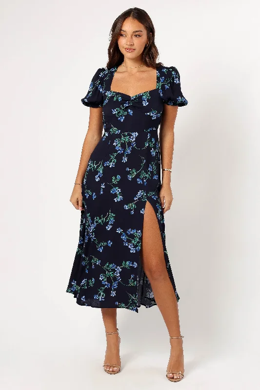 Deal Frenzy Hendrix Midi Dress - Midnight Blues