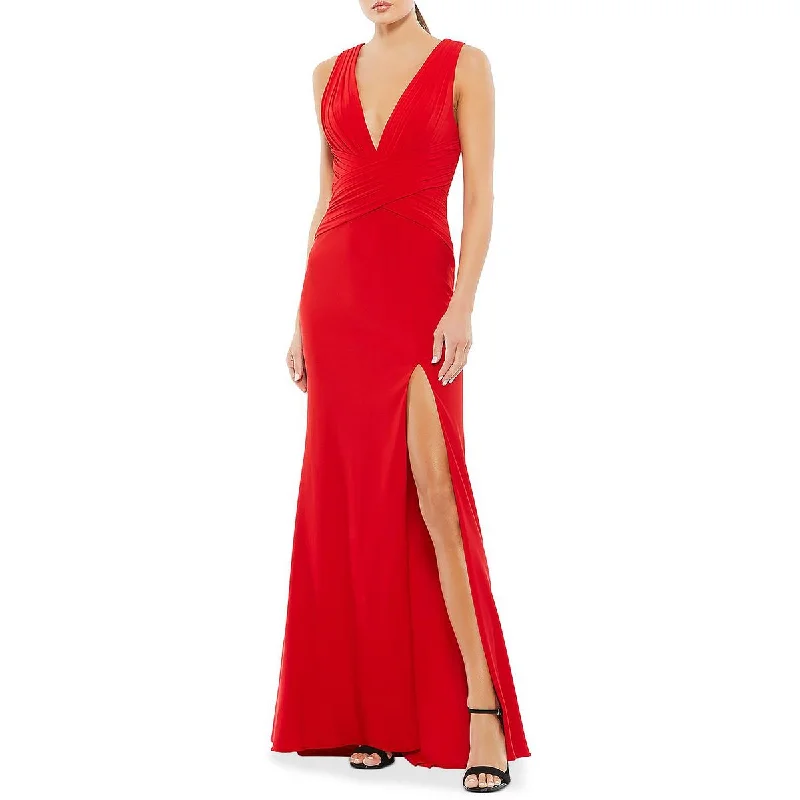 Weekend Bargain Deals Ieena for Mac Duggal Womens Pleated Long Evening Dress