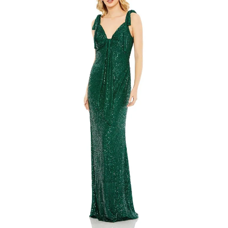 Weekend Price Drop Frenzy Ieena for Mac Duggal Womens Sequined Long Evening Dress
