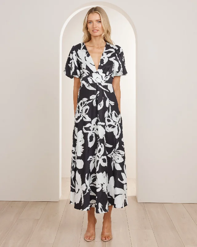 Jeanie V-neck Maxi Dress