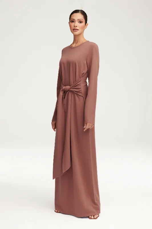 Weekend Special Discounts Jersey Tie Front Maxi Dress - Blush Nude