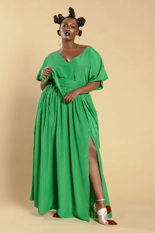 Weekend Hot Picks Bat Sleeved Maxi Dress w Split
