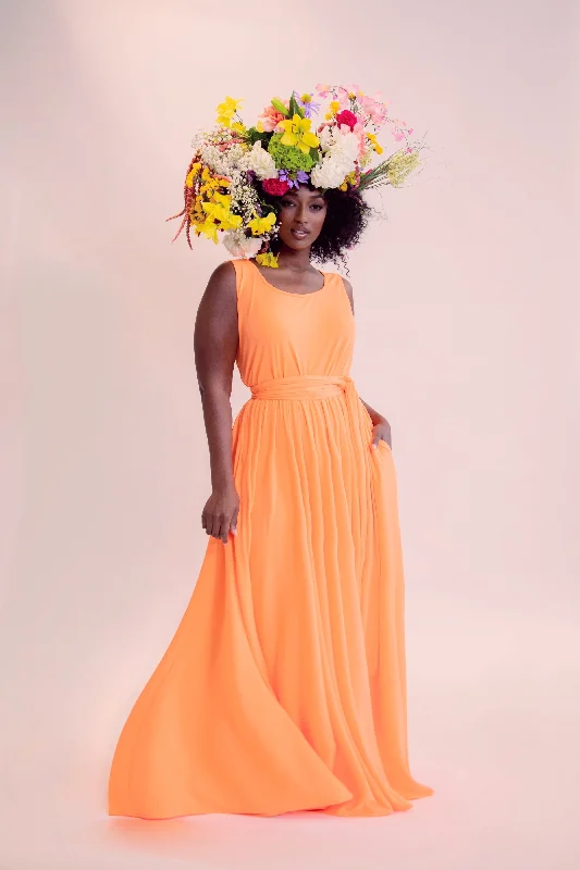 Weekend Clearance Frenzy Flowy Sleeveless Maxi Dress- JIBRI