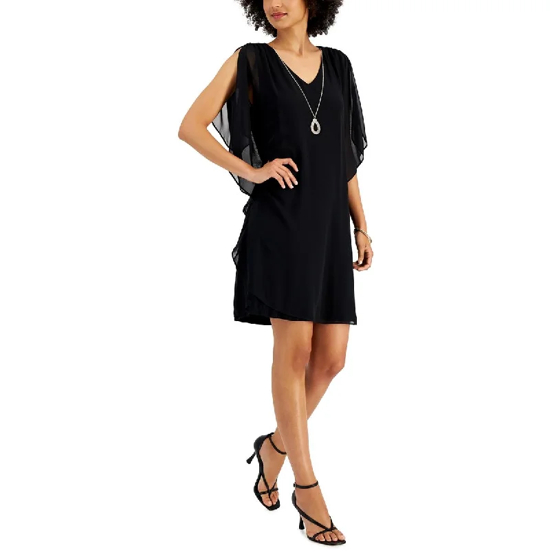 Weekend Bonanza JM Collection Womens Petites Wedding Mini Shift Dress