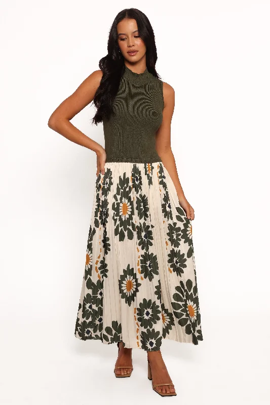 Bargain Alert June Midi Dress - Cream/Olive