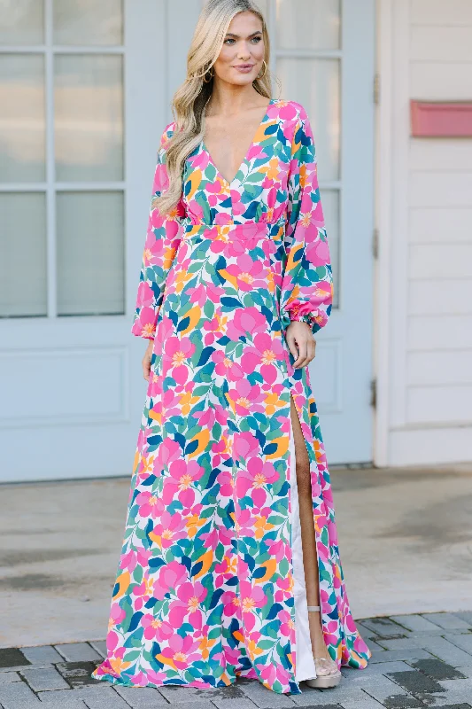 Weekend Must-Have Offers Just Feels Right Off White Floral Maxi Dress