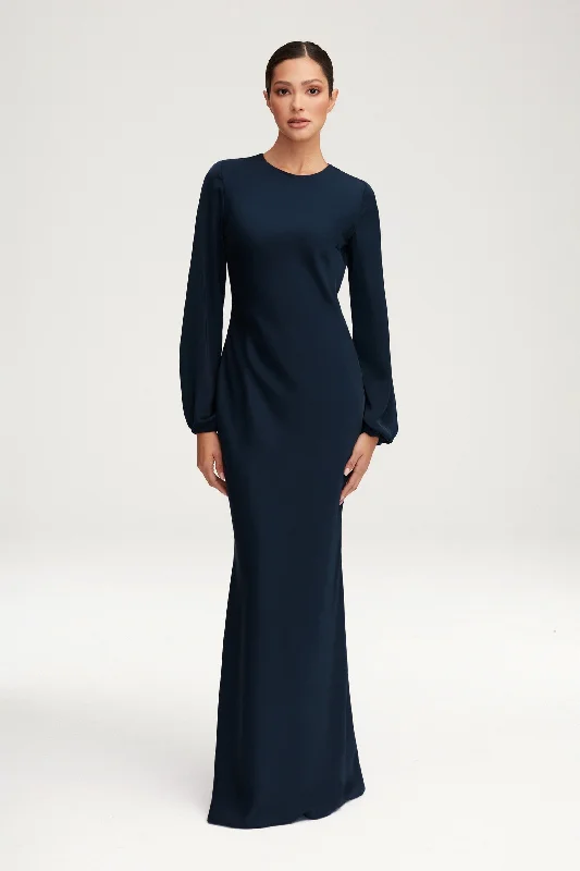 Weekend Savings Bonanza Kamila Satin Maxi Dress - Night Sky
