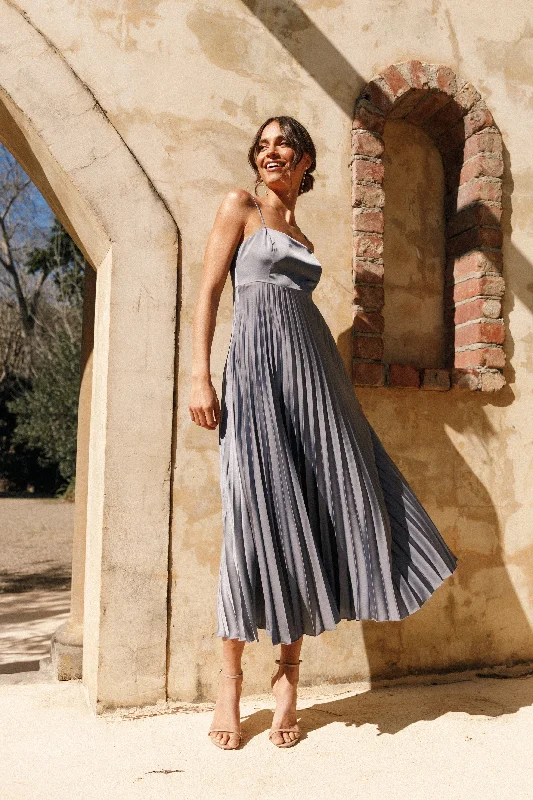 Hurry, While Stocks Last Keegan Maxi Dress - Steel Gray