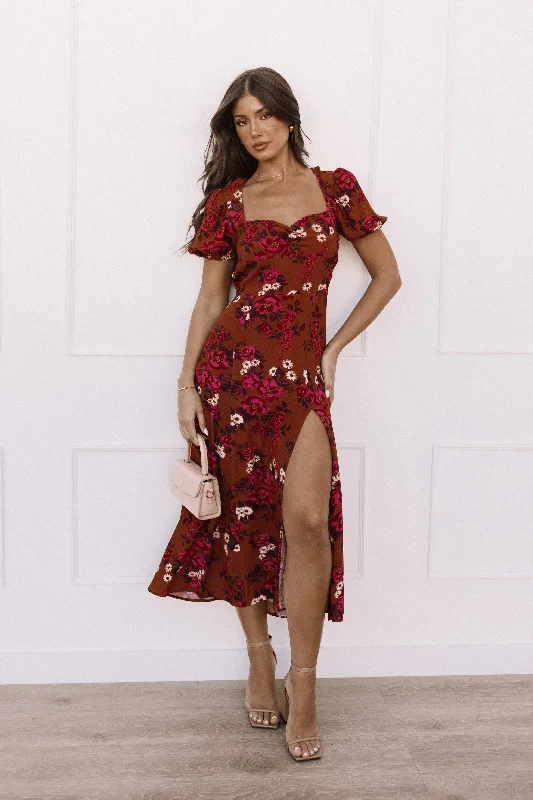 Grab Your Deal Kirby Midi Dress - Vintage Garden
