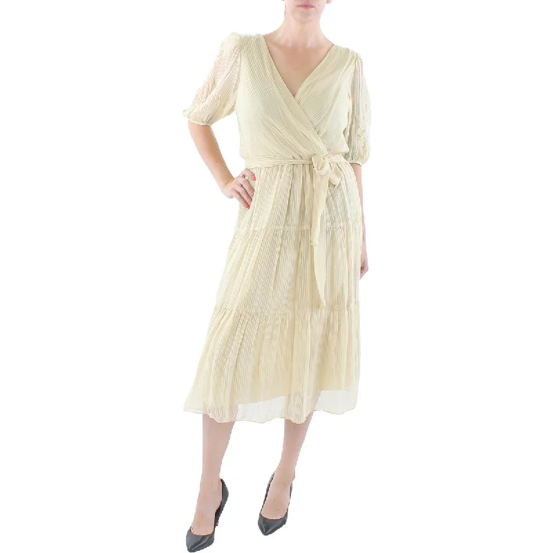 Hot Sale Items Lauren Ralph Lauren Womens Dobby Striped Midi Midi Dress