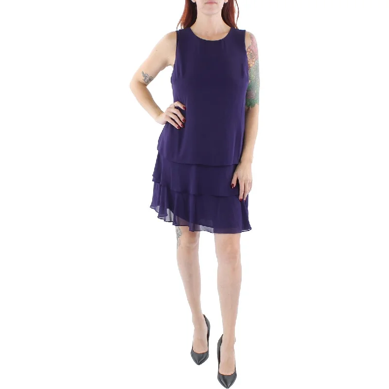 Super Price Drop Lauren Ralph Lauren Womens Georgette Wedding Mini Shift Dress