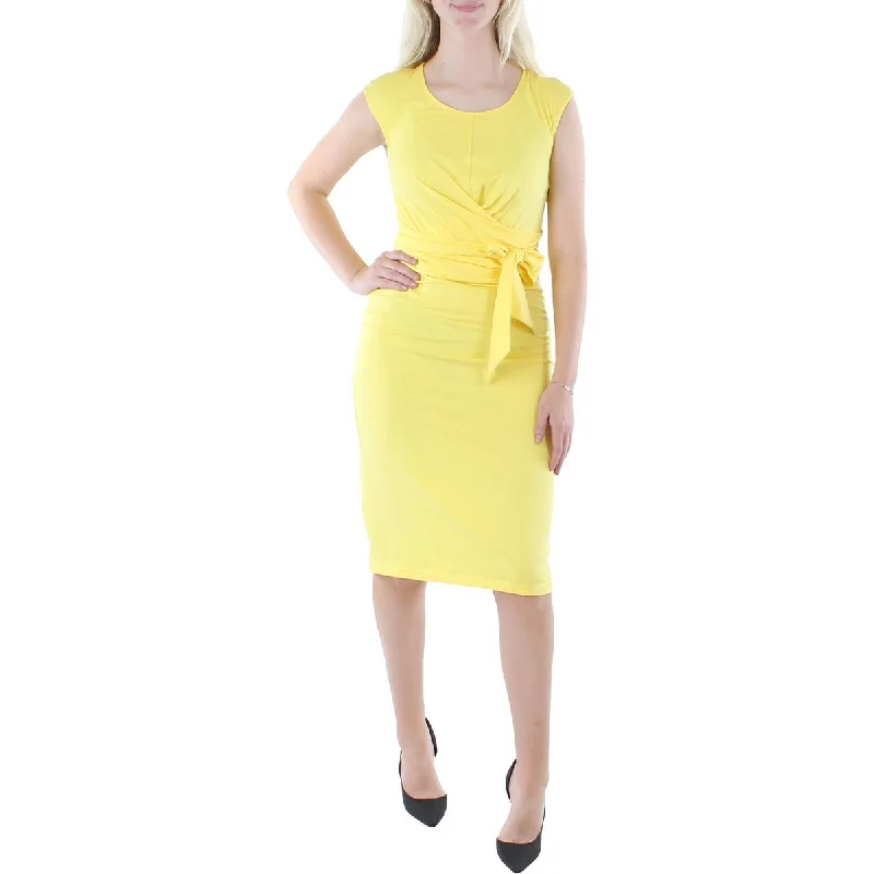 Super Low Prices Lauren Ralph Lauren Womens    Tie Waist Knee-Length Midi Dress
