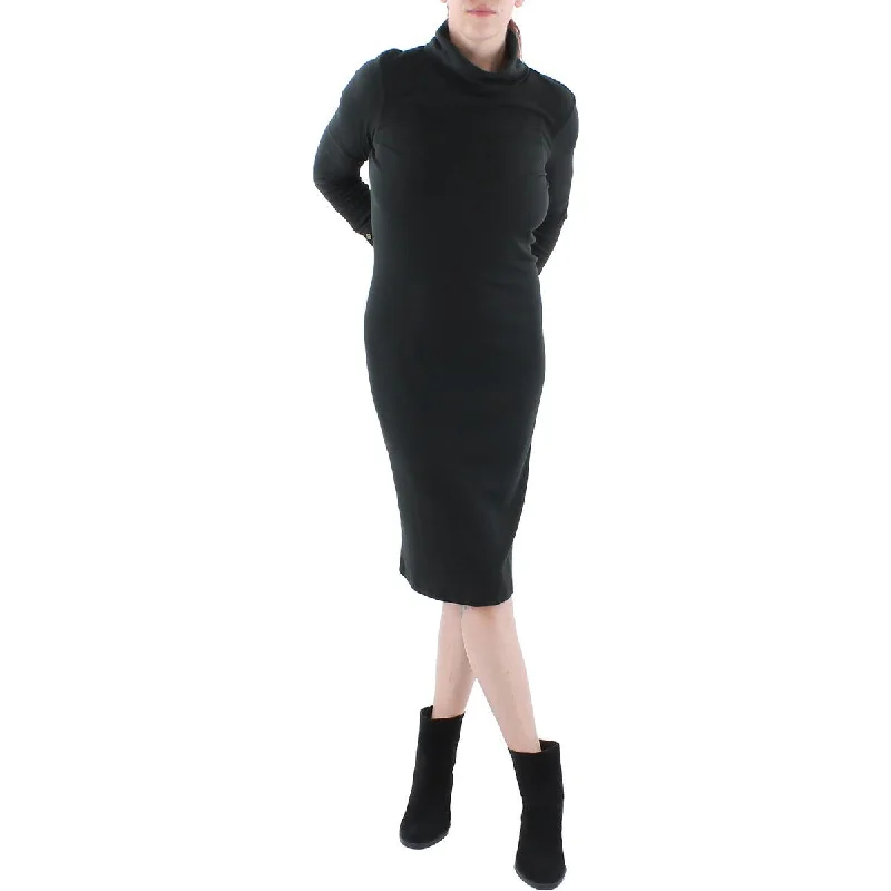 Lauren Ralph Lauren Womens Turtleneck Midi Sweaterdress