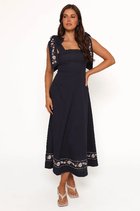 Super Price Slash Marcella Midi Dress - Navy