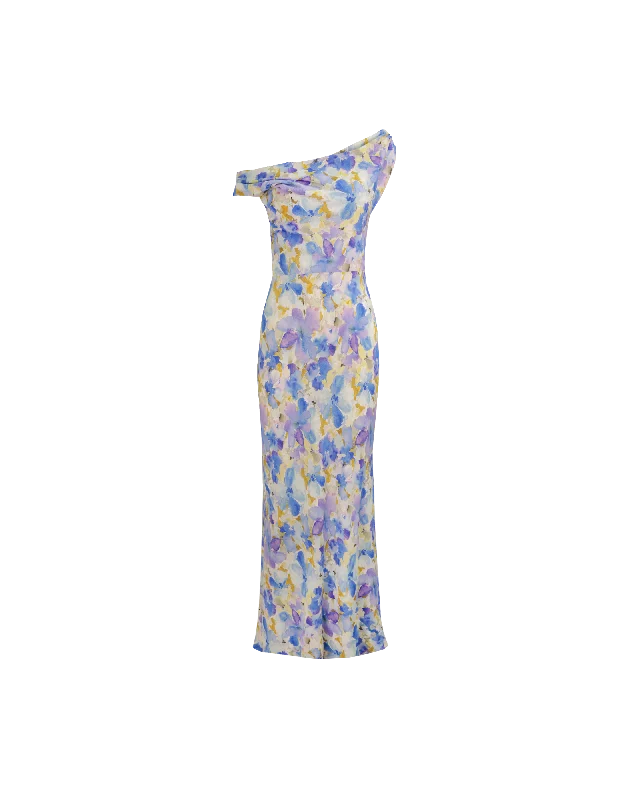 MELON MAXI DRESS BLUEBERRY FLORAL