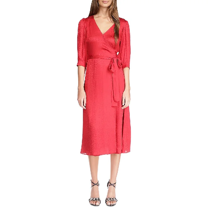 Weekend Price Slash MICHAEL Michael Kors Womens Wedding Guest Midi Wrap Dress