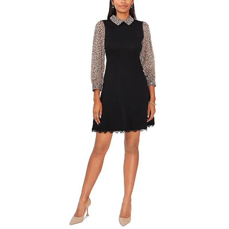 Weekend Only Savings MSK Womens Printed Midi Sweaterdress