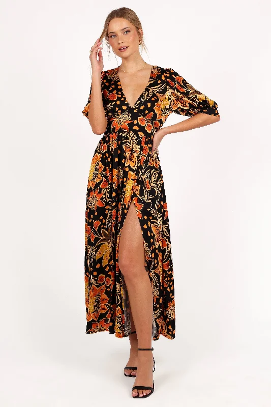 Shop More, Save More Nadalyn Midi Dress - Black/Multi