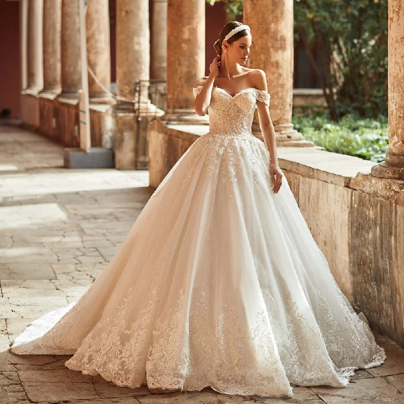 Exclusive Savings Event New Gorgeous Appliques Beading Backless Ball Gown Wedding Dress Exclusive Savings Event New Gorgeous Appliques Beading Backless Ball Gown Wedding Dress