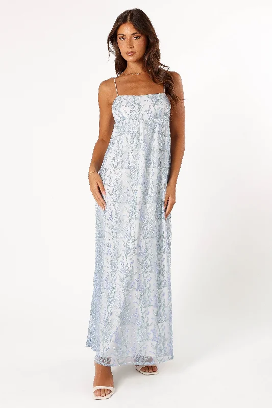Weekend Price Drop Event Nolan Maxi Dress - Blue Floral
