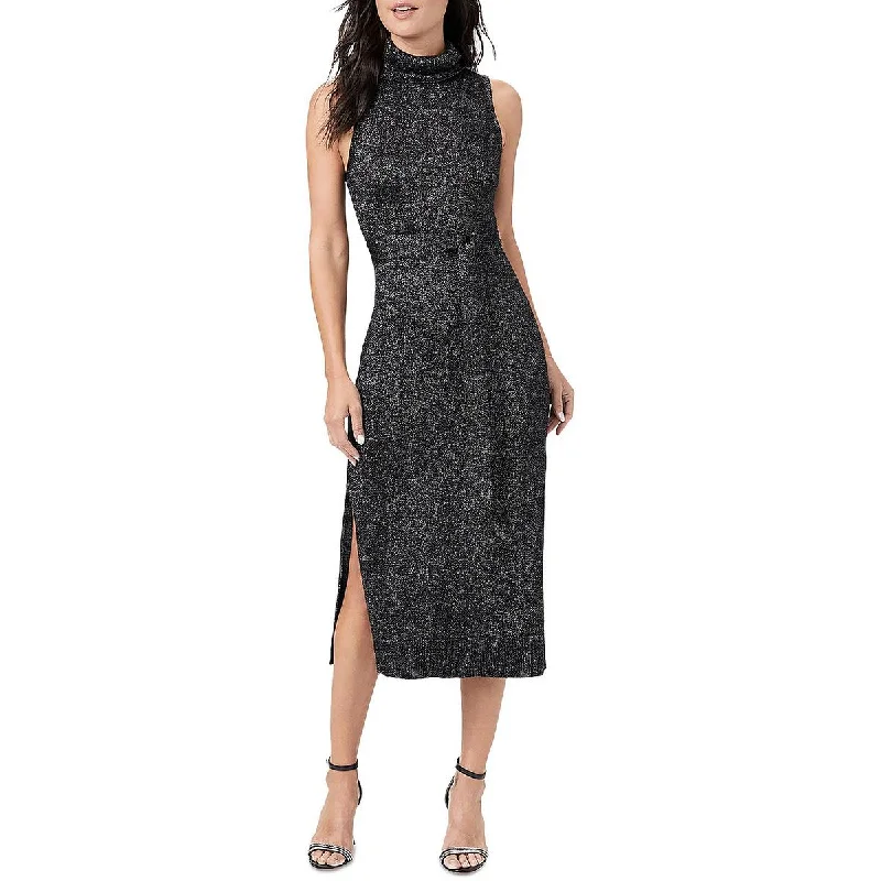 Weekend Bargain Weekends Paige Womens Zoelle Metallic Long Sweaterdress