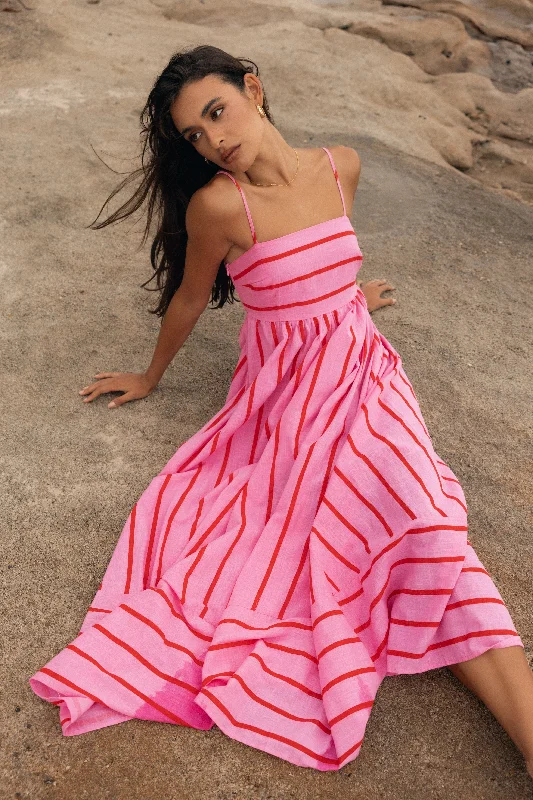 Bargain Alert Pixie Maxi Dress - Pink Red