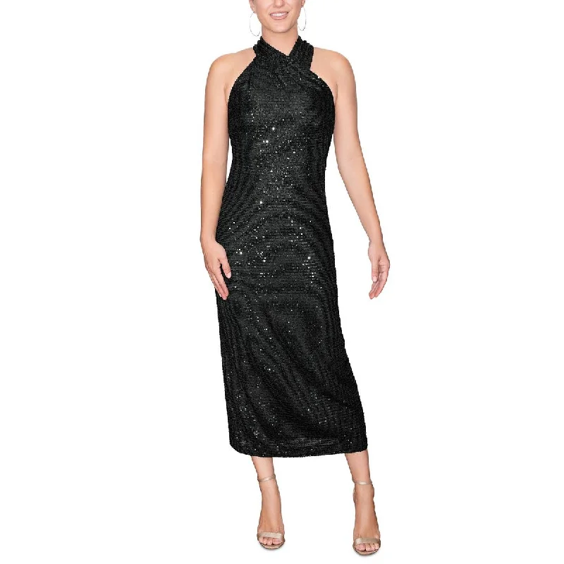 Rachel Rachel Roy Womens Sequined Midi Cocktail and Party Dress