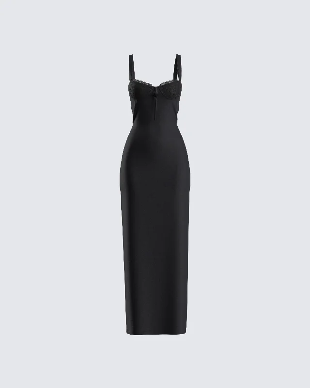 Salma Black Maxi Dress