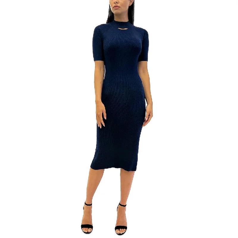 Price Slash Event Sam Edelman Womens Ribbed Knit Midi Sweaterdress