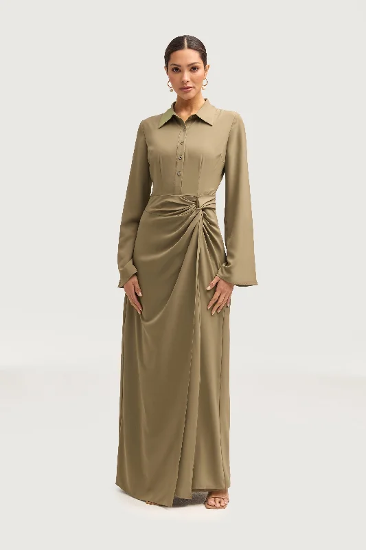 Tamara Wrap Maxi Dress - Za'atar