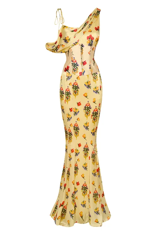 Weekend Super Sale Versailles Garden Brulee Maxi Dress