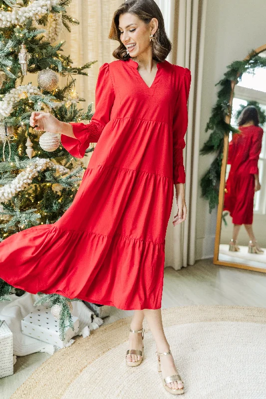 Weekend Limited-Time Offers What A Surprise Ruffled Midi Dress
