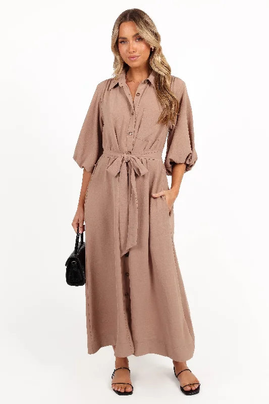 Weekend Deal Fest Zanita Midi Dress - Toast