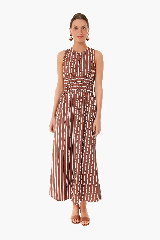 Offer of the Day Cinnamon Maya Stripe Jean Midi Dress