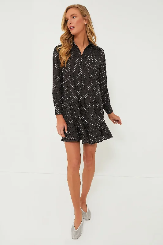 Weekend Hot Prices Espresso Dot Crepe Callahan Shirt Dress