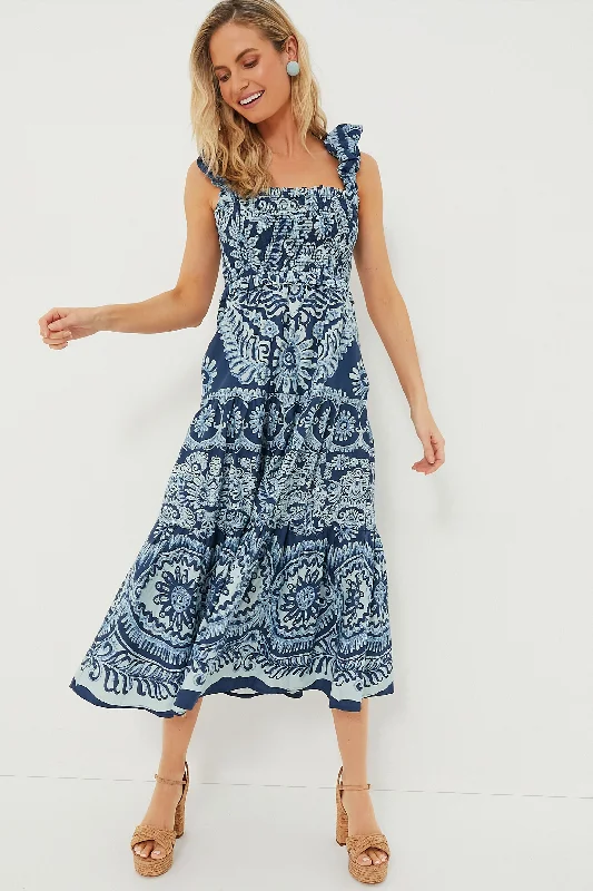 Weekend Steal of the Day Exclusive Charlough Sleeveless Smocked Midi Dress