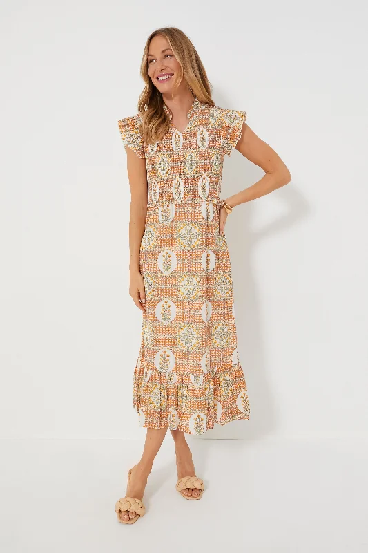 Super Savings Floral Medallion Blakely Midi Dress