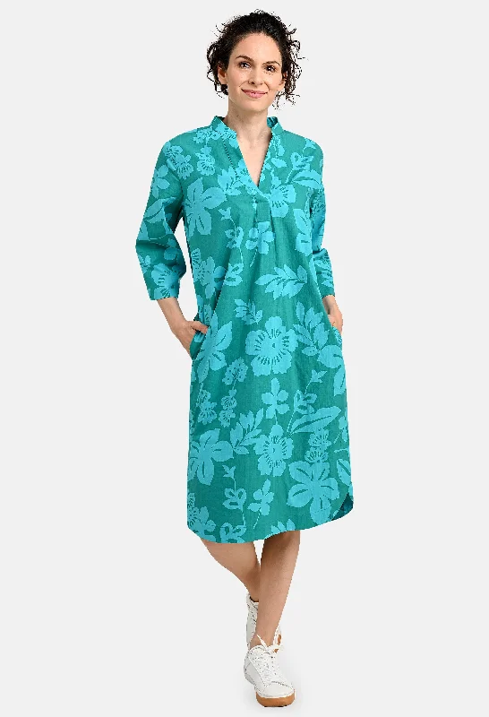 Weekend Hot Savings Floral Midi Shirt Dress