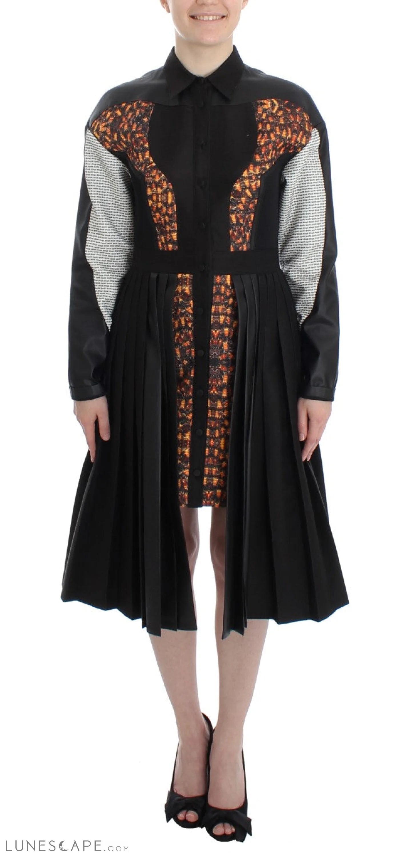 Weekend Massive Discounts KAALE SUKTAE Elegant Multicolor Long Sleeved Shirt Dress