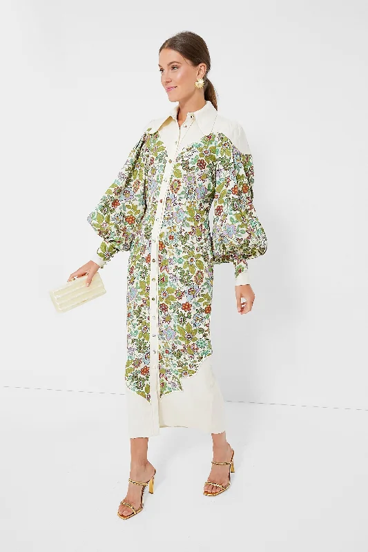 Flash Offer Pearl Isabella Panel Midi Dress