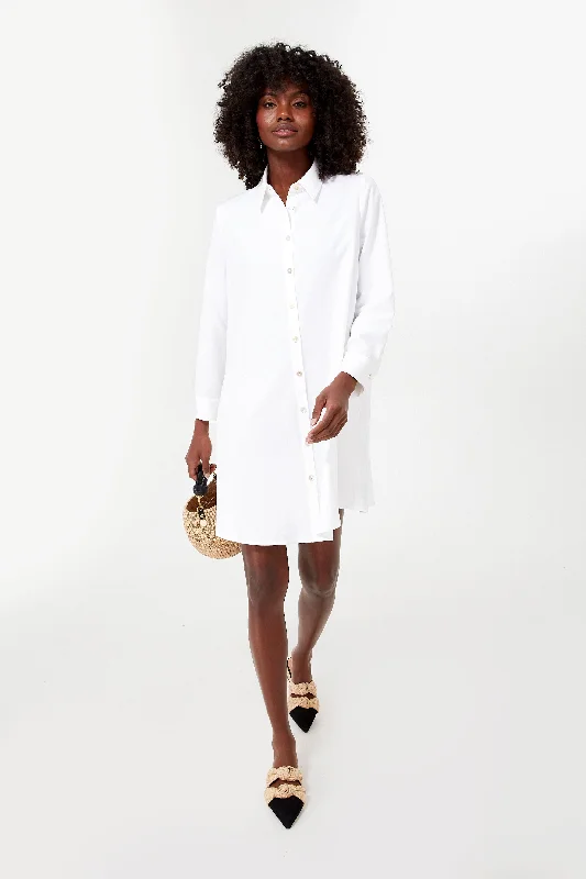 Hurry, Don’t Miss Out White Oxford Harris Shirt Dress
