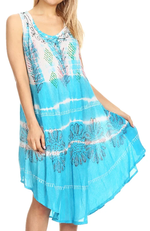 Big Discount Event Sakkas Tina Women's Casual Summer Loose Sleeveless Tank Midi Dress Cover-up Big Discount Event Sakkas Tina Women's Casual Summer Loose Sleeveless Tank Midi Dress Cover-up