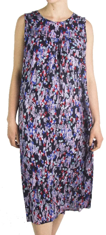 Super Deal Sakkas Amare Women Bohemian Swing Midi Dress Sleeveless Summer Floral Tribal Print Super Deal Sakkas Amare Women Bohemian Swing Midi Dress Sleeveless Summer Floral Tribal Print