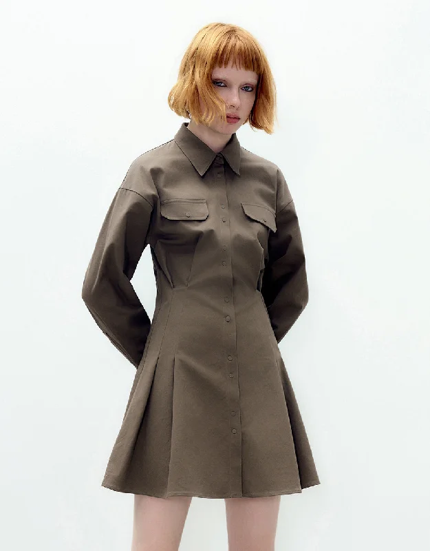 Time-Sensitive Offer Skinny Skater Shirt Dress