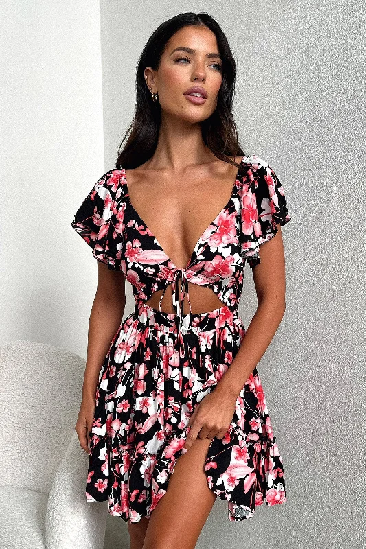 Unbeatable Prices Arielle Dress - Black/Pink Floral
