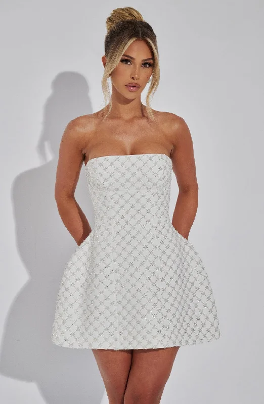 Today's Offer Beatrice Mini Dress - Ivory