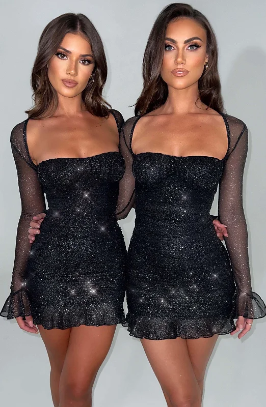 Weekend Shop Now Brea Mini Dress - Black Sparkle