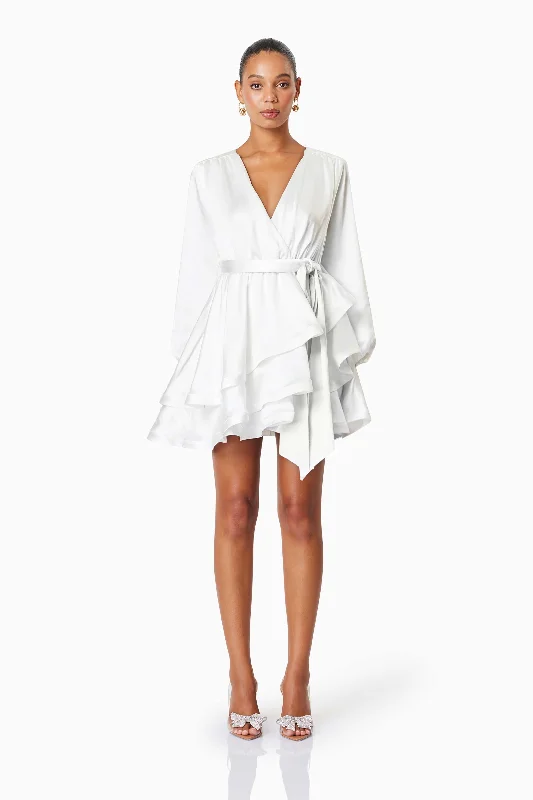 Flash Sale Clementine Long Sleeve Mini Dress In White