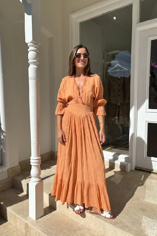 Eleni Dress Apricot